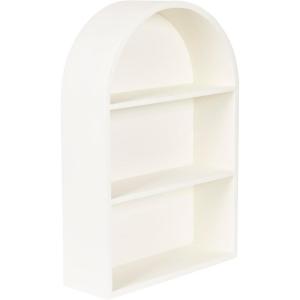 imageKate and Laurel Arcott Modern Arched Wall Shelf 18 x 6 x 26 White Transitional Arch Wall Shelves for OverTheToilet Storage or Entryway Storage Shelf
