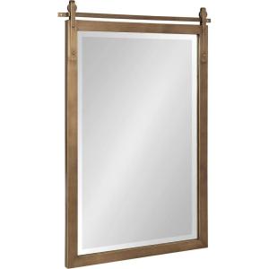 imageKate and Laurel Chadbolt Modern Industrial Farmhouse Metal Wall Mirror 22 x 33 Gold Decorative Barn DoorInspired Vanity Hanging Wall Mirror for Home DecorGold