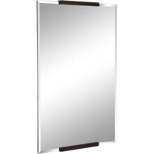 imageKate and Laurel Erina Frameless Beveled Rectangle Mirror 20 x 31 Bronze Transitional Modern Rectangular Wall Mirror with Metal Accents for Use as Bathroom Mirror for Over SinkBronze