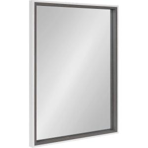 imageKate and Laurel Gibson Coastal Wall Mirror 18 x 24 White and Gray Decorative Rectangle Mirror for WallGrayWhite