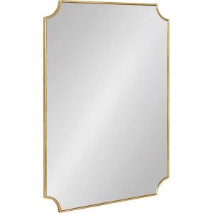 imageKate and Laurel Healey Glam Scalloped Wall Mirror 22 x 30 Gold Minimal Scallop Mirror for Classic Traditional Wall DecorGold
