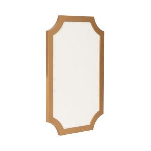 imageKate and Laurel Holbrook Glam Framed Scallop Fabric Pinboard 15 x 24 Gold Decorative Modern Scalloped Bulletin Board for Use as Vision Board or Wall Organization