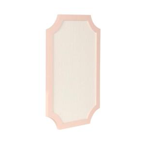 imageKate and Laurel Holbrook Glam Framed Scallop Fabric Pinboard 15 x 24 Pink Decorative Modern Scalloped Bulletin Board for Use as Vision Board or Wall Organization