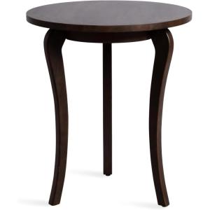 imageKate and Laurel Mariona Traditional Round Mango Wood Entryway Table 26 x 26 x 30 Dark Brown Vintage Circle Bistro Table with Classic Curved Legs for Entry Home DecorDark Brown