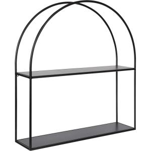 imageKate and Laurel Monroe Modern Arch Wall Shelf 24quot x 26quot Black Chic Decorative Geometric Shelf for Wall