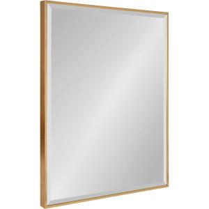 imageKate and Laurel Rhodes Large Framed Decorative Rectangle Wall Mirror 23quot x 29quot Dark Silver Sleek Decorative Wall Mirror with Modern FrameGold