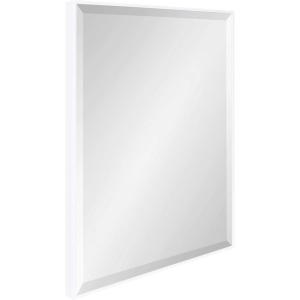 imageKate and Laurel Rhodes Large Framed Decorative Rectangle Wall Mirror 23quot x 29quot Dark Silver Sleek Decorative Wall Mirror with Modern FrameWhite
