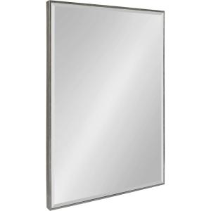 imageKate and Laurel Rhodes Large Framed Decorative Rectangle Wall Mirror 25x37 Dark Silver