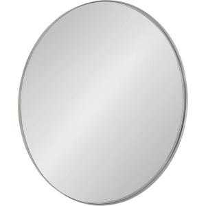 imageKate and Laurel Rollo Modern Round Wall Mirror 22 inch Diameter Black Beautiful Circular Mirror for WallSilver