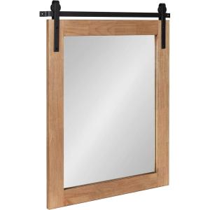 imageKate and Laurel Samuels Rustic Wood Framed Wall Mirror 375 x 2675 Rustic Brown and Dark Charcoal Functional Farmhouse Mirror for DisplayRustic BrownBlack
