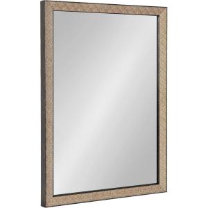 imageKate and Laurel Soniva Traditional Rectangular Wall Mirror 18 x 24 Gold Global Framed Rectangle Vanity Mirror for Use as Bathroom Mirror for Over Sink or Refined Entryway MirrorGold