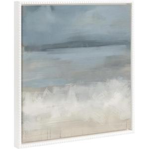 imageKate and Laurel Sylvie Beaded The Blues Vintage Framed Canvas Wall Art by Mary Sparrow 22x22 White Soft Abstract Landscape Art for Wall