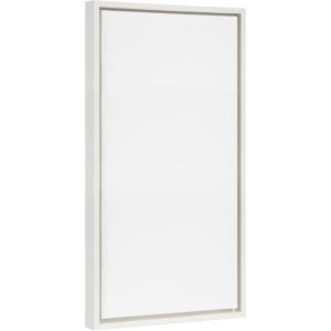 imageKate and Laurel Sylvie Blank Framed Canvas Wall Art 14x265 Gray Modern Empty Canvas for PaintYourOwn Art Ready to Paint Premium Canvas Already FramedWhite