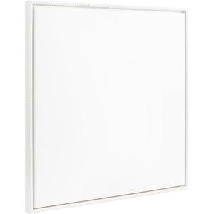 imageKate and Laurel Sylvie Blank Framed Canvas Wall Art 30x30 White Beaded Vintage Modern Empty Canvas for PaintYourOwn Art Ready to Paint Premium Canvas Already Framed
