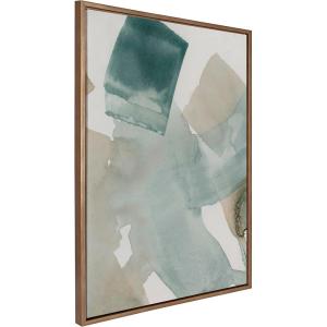 imageKate and Laurel Sylvie Color Exploration II Framed Canvas Wall Art by Amy Lighthall 28x38 Gray Modern Abstract Soft Watercolor Art for WallGold