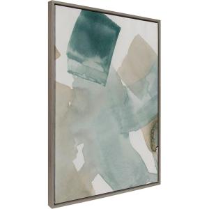 imageKate and Laurel Sylvie Color Exploration II Framed Canvas Wall Art by Amy Lighthall 28x38 Gray Modern Abstract Soft Watercolor Art for WallGray