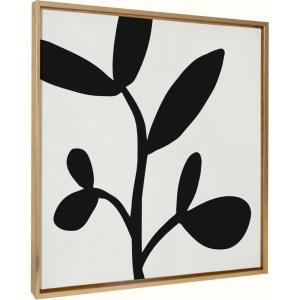 imageKate and Laurel Sylvie Modern Botanical Neutral Abstract 2 Framed Canvas Wall Art by The Creative Bunch Studio 22x22 Natural Decorative Shadow Art for WallBright Gold