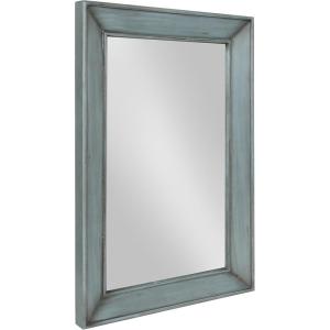 imageKate and Laurel Yuda Wooden Rectangle Framed Wall Mirror 235x35 BlueBlue