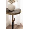 imageKate and Laurel Engles Traditional AdjustableHeight Pedestal Drink Table 10 x 10 x 30 Black and Antique Brass Round Metal Plant Stand with Embossed Sunburst Pattern for Living Room Accent Table