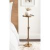 imageKate and Laurel Engles Traditional AdjustableHeight Pedestal Drink Table 10 x 10 x 30 Polished Brass Vintage Round Living Room Pedestal Table for Indoor Plant Stand with Protective Tabletop LipGold