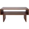 imageKate and Laurel Torroba Modern Ribbed Rectangle Coffee Table with Storage Shelf 36 x 20 x 16 Black Transitional Rectangular Living Room Table with Extra Storage and Mango Wood ConstructionWalnut Brown