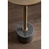imageKate and Laurel Vanora Modern Metal and Marble Drink Table 10 x 10 x 24 Antique Brass and Black Marble Transitional Round Mini Table with Marble Base for Plant Stand Indoors or Bathtub AccentBlackGold