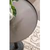imageKate and Laurel Vanora Modern Metal and Marble Drink Table 10 x 10 x 24 Antique Brass and Black Marble Transitional Round Mini Table with Marble Base for Plant Stand Indoors or Bathtub AccentPewterBlack