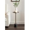 imageKate and Laurel Vanora Modern Metal and Marble Drink Table 10 x 10 x 24 Antique Brass and Black Marble Transitional Round Mini Table with Marble Base for Plant Stand Indoors or Bathtub AccentBlackGold