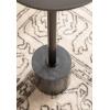 imageKate and Laurel Vanora Modern Metal and Marble Drink Table 10 x 10 x 24 Antique Brass and Black Marble Transitional Round Mini Table with Marble Base for Plant Stand Indoors or Bathtub AccentPewterBlack