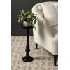 imageKate and Laurel Wegner Traditional Wooden Round Drink Table 12 x 12 x 30 Light Natural Wood Elegant and Durable Mango Wood Pedestal Table for Use as Indoor Plant Stand or Useful Living Room DecorBlack