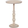 imageKate and Laurel Wegner Traditional Wooden Round Drink Table 12 x 12 x 30 Light Natural Wood Elegant and Durable Mango Wood Pedestal Table for Use as Indoor Plant Stand or Useful Living Room DecorWhite