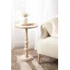 imageKate and Laurel Wegner Traditional Wooden Round Drink Table 12 x 12 x 30 Light Natural Wood Elegant and Durable Mango Wood Pedestal Table for Use as Indoor Plant Stand or Useful Living Room DecorWhite