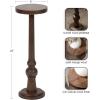imageKate and Laurel Wegner Traditional Wooden Round Drink Table 12 x 12 x 30 Light Natural Wood Elegant and Durable Mango Wood Pedestal Table for Use as Indoor Plant Stand or Useful Living Room DecorNatural