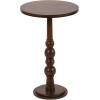 imageKate and Laurel Wegner Traditional Wooden Round Drink Table 12 x 12 x 30 Light Natural Wood Elegant and Durable Mango Wood Pedestal Table for Use as Indoor Plant Stand or Useful Living Room DecorBrown