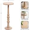 imageKate and Laurel Wegner Traditional Wooden Round Drink Table 12 x 12 x 30 Light Natural Wood Elegant and Durable Mango Wood Pedestal Table for Use as Indoor Plant Stand or Useful Living Room DecorNatural