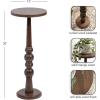 imageKate and Laurel Wegner Traditional Wooden Round Drink Table 12 x 12 x 30 Light Natural Wood Elegant and Durable Mango Wood Pedestal Table for Use as Indoor Plant Stand or Useful Living Room DecorBrown