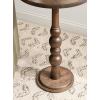imageKate and Laurel Wegner Traditional Wooden Round Drink Table 12 x 12 x 30 Light Natural Wood Elegant and Durable Mango Wood Pedestal Table for Use as Indoor Plant Stand or Useful Living Room DecorBrown