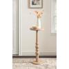 imageKate and Laurel Wegner Traditional Wooden Round Drink Table 12 x 12 x 30 Light Natural Wood Elegant and Durable Mango Wood Pedestal Table for Use as Indoor Plant Stand or Useful Living Room DecorNatural