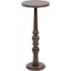 imageKate and Laurel Wegner Traditional Wooden Round Drink Table 12 x 12 x 30 Light Natural Wood Elegant and Durable Mango Wood Pedestal Table for Use as Indoor Plant Stand or Useful Living Room DecorBrown