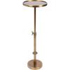 imageKate and Laurel Engles Traditional AdjustableHeight Pedestal Drink Table 10 x 10 x 30 Polished Brass Vintage Round Living Room Pedestal Table for Indoor Plant Stand with Protective Tabletop LipGold
