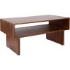 imageKate and Laurel Torroba Modern Ribbed Rectangle Coffee Table with Storage Shelf 36 x 20 x 16 Black Transitional Rectangular Living Room Table with Extra Storage and Mango Wood ConstructionWalnut Brown