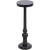 imageKate and Laurel Wegner Traditional Wooden Round Drink Table 12 x 12 x 30 Light Natural Wood Elegant and Durable Mango Wood Pedestal Table for Use as Indoor Plant Stand or Useful Living Room DecorBlack