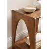 imageKate and Laurel Aarstad Modern Rectangle Mango Wood Side Table 16 x 14 x 22 Walnut Brown MidCentury Arched TwoTier End Table for Use as a Bedroom Nightstand or Living Room Plant Stand