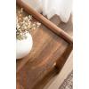 imageKate and Laurel Aarstad Modern Rectangle Mango Wood Side Table 16 x 14 x 22 Walnut Brown MidCentury Arched TwoTier End Table for Use as a Bedroom Nightstand or Living Room Plant Stand