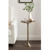 imageKate and Laurel Baronet Modern Cast Aluminum Round Side Table 14 x 14 x 24 Antique Brass Transitional Circle End Table for Use as a Bedroom Nightstand or Living Room Plant Stand OptionGold