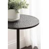 imageKate and Laurel Baronet Modern Cast Aluminum Round Side Table 14 x 14 x 24 Antique Brass Transitional Circle End Table for Use as a Bedroom Nightstand or Living Room Plant Stand OptionBlack