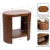 imageKate and Laurel Cakora Modern Capsule Ribbed Mango Wood Side Table 22 x 13 x 22 Walnut Brown MidCentury Decorative TwoTier End Table for Use as a Bedroom Nightstand or Living Room Plant StandWalnut Brown