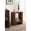 imageKate and Laurel Cakora Modern Capsule Ribbed Mango Wood Side Table 22 x 13 x 22 Walnut Brown MidCentury Decorative TwoTier End Table for Use as a Bedroom Nightstand or Living Room Plant StandWalnut Brown