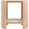 imageKate and Laurel Cakora Modern Capsule Ribbed Mango Wood Side Table 22 x 13 x 22 Walnut Brown MidCentury Decorative TwoTier End Table for Use as a Bedroom Nightstand or Living Room Plant StandNatural