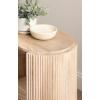imageKate and Laurel Cakora Modern Capsule Ribbed Mango Wood Side Table 22 x 13 x 22 Walnut Brown MidCentury Decorative TwoTier End Table for Use as a Bedroom Nightstand or Living Room Plant StandNatural